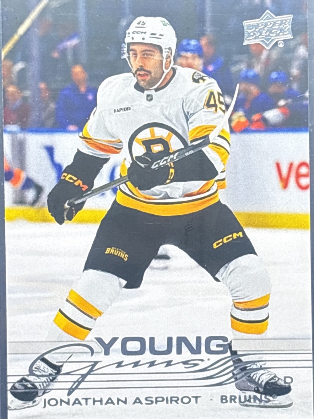 Upper Deck Young Guns Jonathan A. Aspirot Boston Bruins Hockey Trading Card